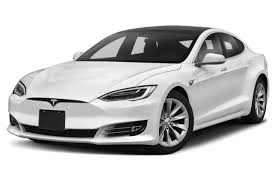 White Tesla model S